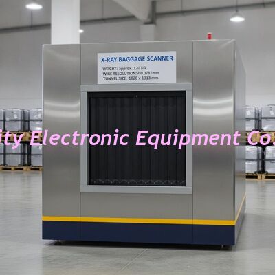 Pemindai Bagasi X Ray Sekitar 120 Kg Menawarkan Resolusi Kawat kurang dari 0,0787mm Dimensi Kawat Logam dan Terowongan 1020 Mm 1313 Mm
