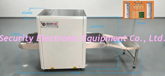 Kebocoran Maksimum Kurang dari 03 μGyH X Ray Baggage Scanner Ideal untuk Keamanan Gereja Berat kotor 380 Kgs Solusi Inspeksi