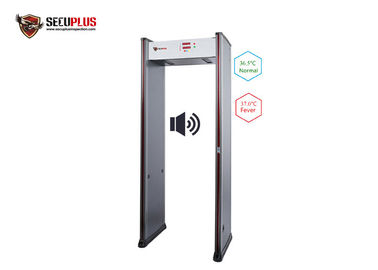 Cepat Seluruh Logam Detector Gate 6 Zona Memeriksa Suhu 10W 50 / 60Hz
